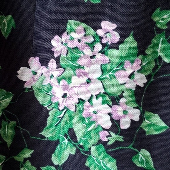 TALBOTS OPRAH COLLECTION HYDRANGEA BLUE FLORAL COTTON SKIRT SIZE 14W PETITE - Picture 2 of 8